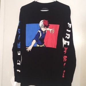My Hero Academia Todoroki Anime Fire🔥 Ice❄️ Shirt